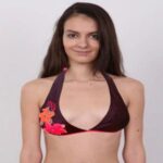 SW Brown Floral Embriodered Halter Neck Bra