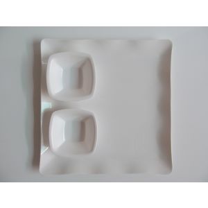 SW Chhajer Handicraft Acrylic Diamond Plate with Bowls