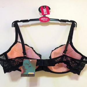 SW About U Black Floral Lace Padded Underwired Bra