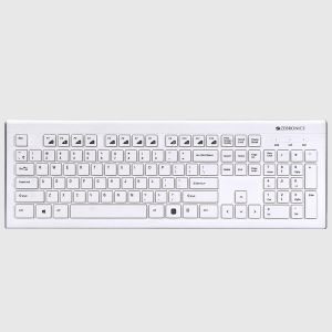 SW ZEBRONICS Zeb- DLK01 Multimedia Keyboard Wired USB Desktop Keyboard (White)