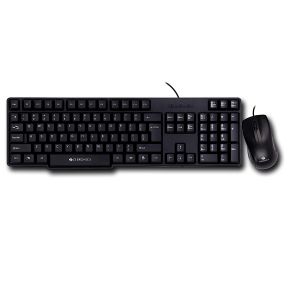SW ZEBRONICS Zeb-Judwaa 750 Keyboard & Mouse Combo Wired USB Desktop Keyboard (Black)