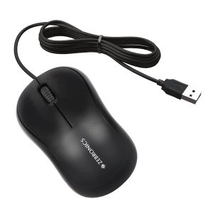 SW ZEBRONICS Comfort Wired Optical Mouse (USB 2.0, Black)