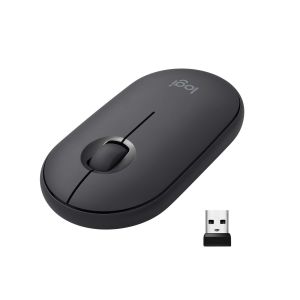 SW Logitech Pebble M350 / Silent Buttons, Bluetooth or USB (Multi-Device Connectivity) Wireless Optical Mouse (2.4GHz Wireless, Bluetooth, Graphite)