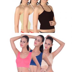 SW 3+3 Camisoles & Sports Bra Pack