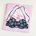 SW Black Printed Underwired Padded Halter Bra