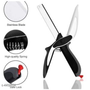 SW Seasons Plastic 2-in-1 Knife (Smart Cutter, Black)