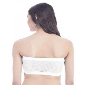 SW Pk 2 Comfort White Tube Bra Free Thong