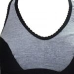 SW Hushh Grey Black Racer Sports Bra