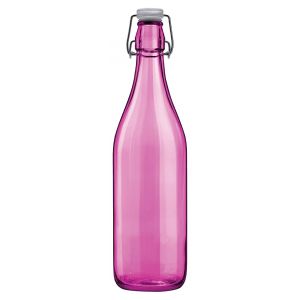 SW Cello Organic Aquaria Glass Bottle 1 Liter Pink