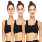 SW Seasons Black Comfort Sports Bra Pk 3