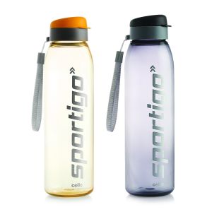 SW Cello Sportigo Plastic Bottle Set 1 Litre Set of 2 Assorted