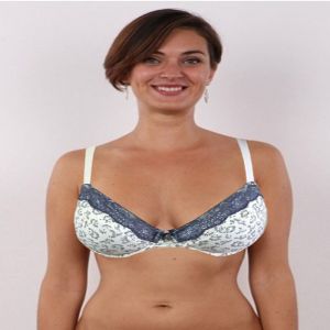 SW Rougegorge White Floral Printed Underwired Bra