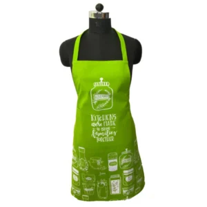 BS Cotton Printed Aprons (Green, Size: 24x32 In)