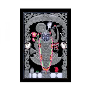 BS Shrinathji Painting with Synthetic Photo Frame (Multicolor)