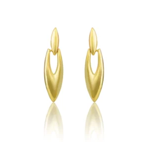 BS Women's brassNew Gold Tone Polish Mini Office Earrings (Gold Plated)