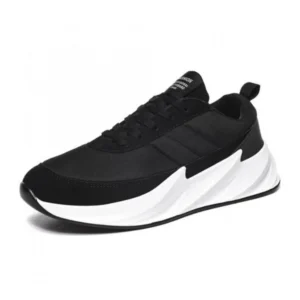 BS Men's Casual Synthetic Lace-ups Casual Shoes (Black)