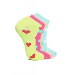 BS 4 Pairs Women's Casual Cotton Blended Printed Ankle length Socks (Assorted)