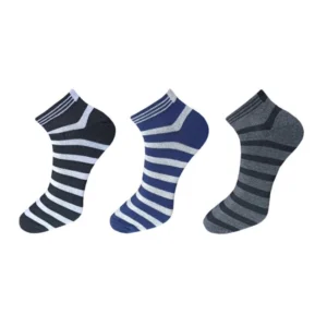 BS 3_Pair Set Unisex Casual Cotton Solid Ankle Length Socks (Multicolor)