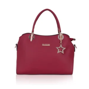 BS Women's Faux Leather Solid Handbag (Maroon)