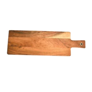 BS Handmade Wooden Serving Platter With Double Handle (Brown)