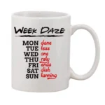 BS Printed Ceramic Coffee Mug - 1 Pieces, White, 11oz