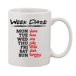 BS Printed Ceramic Coffee Mug - 1 Pieces, White, 11oz