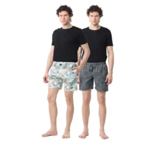 BS Pack_of_2 Men's Polycotton Printed Boxer Shorts (Multicolor)