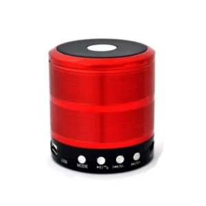 BS Plastic Rubber Wireless WS887 Bluetooth Speaker (Red)